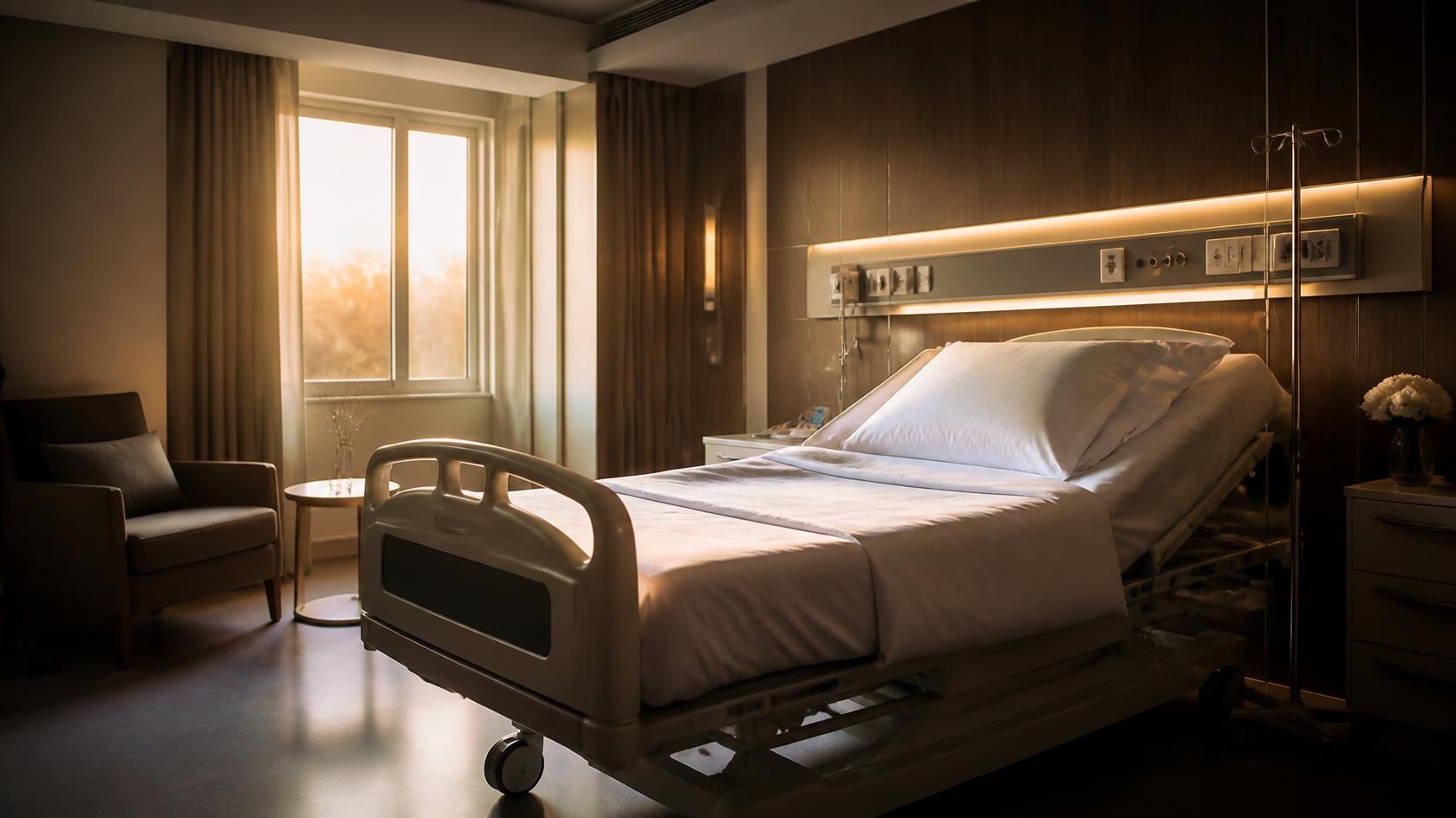 Chambre médicalisée moderne et calme