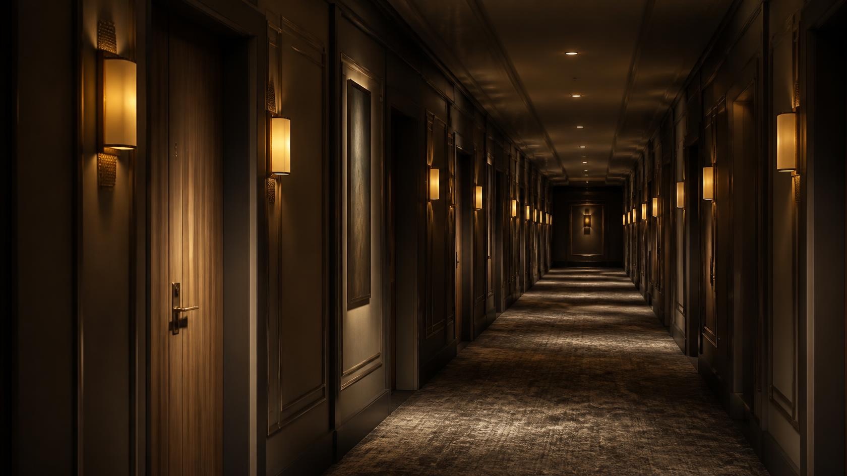 Couloir d'un hôtel haut de gamme